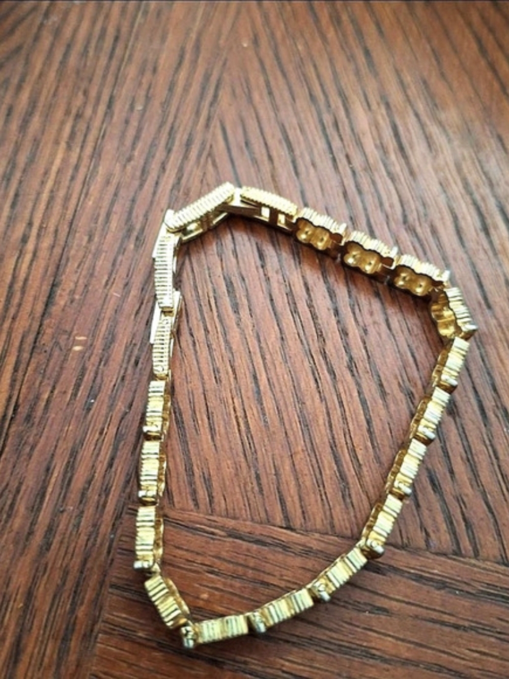 Gold-Tone Floral Link Bracelet
